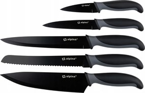 Professzionális konyhai késkészlet Alpina 5 db-os Fekete