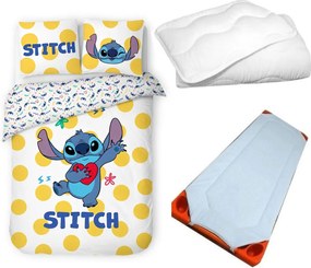Disney Lilo és Stitch, A csillagkutya Dots gyerek, ovis ágyneműhuzat, derékalj és paplan/párna szett 100x135 cm 40x60 cm
