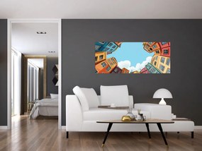 Kép - Házak között (120x50 cm)