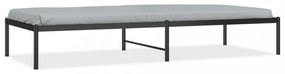 fekete fém ágykeret 80 x 200 cm