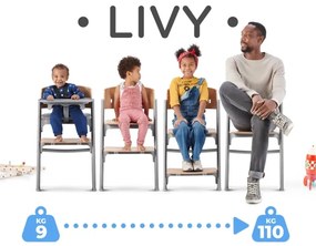 KINDERKRAFT SELECT - Gyermek étkezőszék 3in1 LIVY Premium tölgy