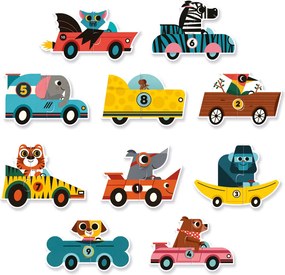 Párosító puzzle - Autós - Racing cars