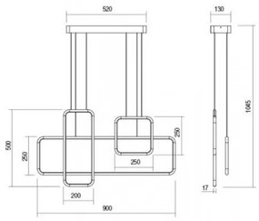 Redo 01-2099 - Dimmelhető LED kábeles csillár THAI LED/86W/230V fehér