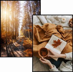 2 db-os poszter szett 40x50 eviero Ősz hálószoba nappali fali képkeret