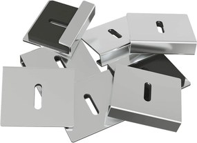vidaXL Tükör tartó konzol 2 pcs Nikkel 35 x 30 x 8,3 mm Acél