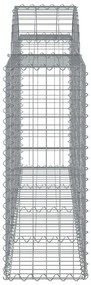 vidaXL 8 db íves horganyzott vas gabion kosár 200x30x80/100 cm
