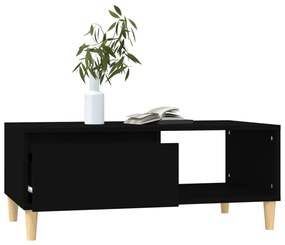 Fekete szerelt fa dohányzóasztal 90x50x36,5 cm