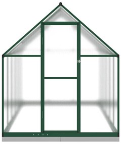 zöld alumínium melegház alapvázzal 334x169x202 cm