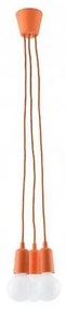 Csillár zsinóron DIEGO 3xE27/60W/230V narancssárga