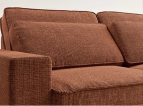 Rézszínű zsenília sarokkanapé (jobb oldali-L alakú) Kirou – Maison de Rêve