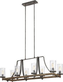Quintiesse vintage csillár angelo tölgy szürke agyagpala fém elsqn-angelo8-isle