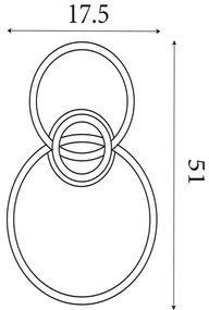 Searchlight 62793BK - Dimmelhető LED mennyezeti lámpatest TRIPLE LED/25W/230V