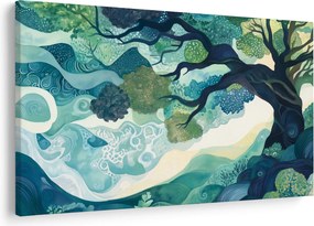 Kép – Az életfa zöld lombkoronája (90x60 cm)