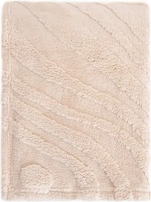 Raul bolyhos takaró strukturált mintával bézs 150x200cm Homla