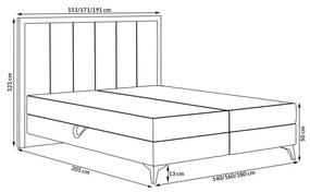 Kárpitozott ágy LOFT mérete 160x200 cm Zöld