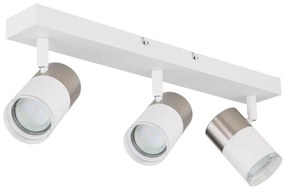 Globo 57851-3 - Spotlámpa BRISBON 3xGU10/25W/230V fehér/króm