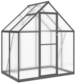 antracitszürke alumínium melegház alapvázzal 169 x 114 x 195 cm