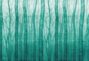 Fotótapéta Erdő A Ködben fák hegyek kilátás 415 x 290 14031veXXXXL