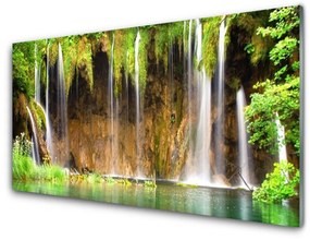 Üvegkép vízesés Természet 120x60cm