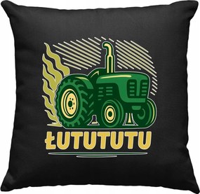 Traktor párna Lutututu Farmer fekete