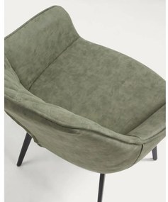 Khaki bőr utánzat étkezőszék szett 2 db-os Amira – Kave Home