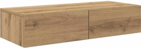 vidaXL Falipolc fiókokkal artisian tölgy 80x33x17 cm műszaki fa