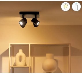 WiZ - LED RGBW Dimmelhető spotlámpa IMAGEO 4xGU10/4,9W/230V fekete Wi-Fi