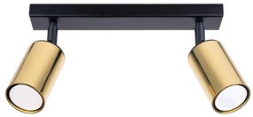 Sollux SL.1383 - Spotlámpa WINX 2xGU10/10W/230V fekete/arany