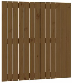 mézbarna tömör fenyőfa fali fejtámla 82,5x3x90 cm