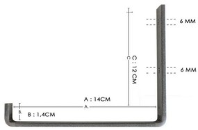 Lam008 Black and Oak polc