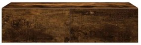 Falipolc fiókokkal füstölt tölgy 60x26,5x15 cm műszaki fa