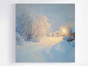 Vászonkép Canvas Tájkép Út Tél Hó 40x40
