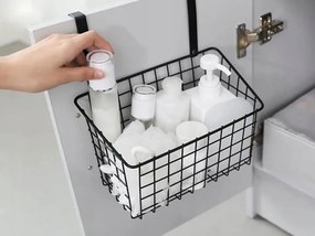 Kosár kosár rendszerező fém ajtóra akasztható konyhai polc