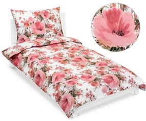 Bellatex hibiszkusz pamut ágyneműhuzat rózsaszín, 140 x200 cm, 70 x 90 cm