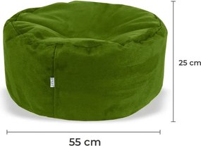 EMI Gömb formájú zöld velúr babzsák fotel 80 liter