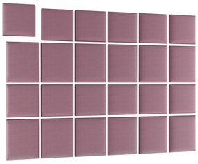 Kárpitozott panel 24 db.  Quadra 240x180 cm (rózsaszín). 1052015