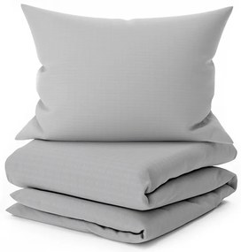 Pamut ágynemű krepp hatással LUXERA világosszürke hotel zseb II. osztály Ágyneműhuzat mérete: 70 x 90 cm | 140 x 200 cm
