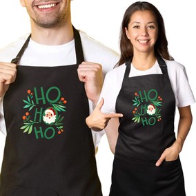 Konyhai kötény nyomott mintával Mikulás ajándék "Ho, ho"