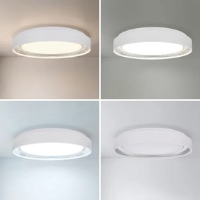 Brilagi - dimmelhető LED mennyezeti lámpa WALDO LED/48W/230V Ø 40 cm fehér/ezüst + távirányító