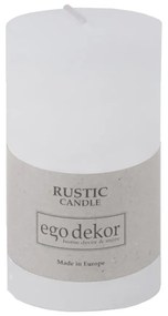 Rus fehér gyertya, égési idő 38 óra - Rustic candles by Ego dekor