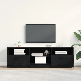 TV Szekrény Fekete Tölgy 150x33,5x45 cm Műgyanta