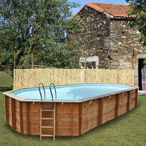 GRE TIMBER ovális fa medence 620 x 395 x 136 cm