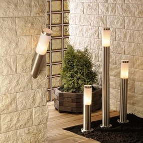 LED RGBW fényerőszabályozható kültéri lámpa LIVIA 1xE27/6,5W/230V 100 cm IP44 ezüst