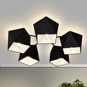 Csillár ADAMANT 5xE27/15W/230V fekete