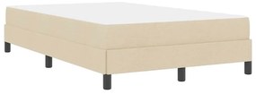 Boxrugós ágy matracmal Krém 120 x 190 cm szövet
