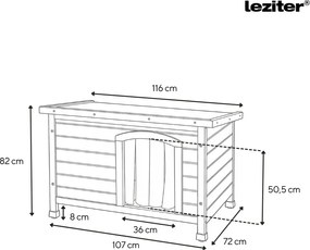 Smiley Basic kutyaház "XL" 116x72x82 cm