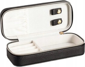 Linas Ékszertartó doboz öko bőrből fekete 17,5x8x5 cm Homla