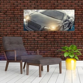 Audi autó képe - szürke (120x50 cm)