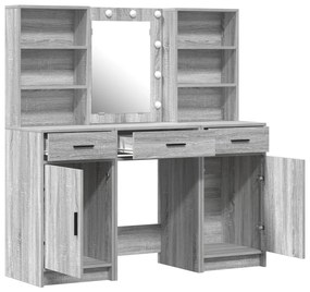 Sminkasztal Készlet 3 pcs Szürke sonoma 50 x 41 x 135 cm