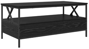 Dohányzóasztal with Drawer Musta tammi 100 x 51 x 45 cm Faanyag